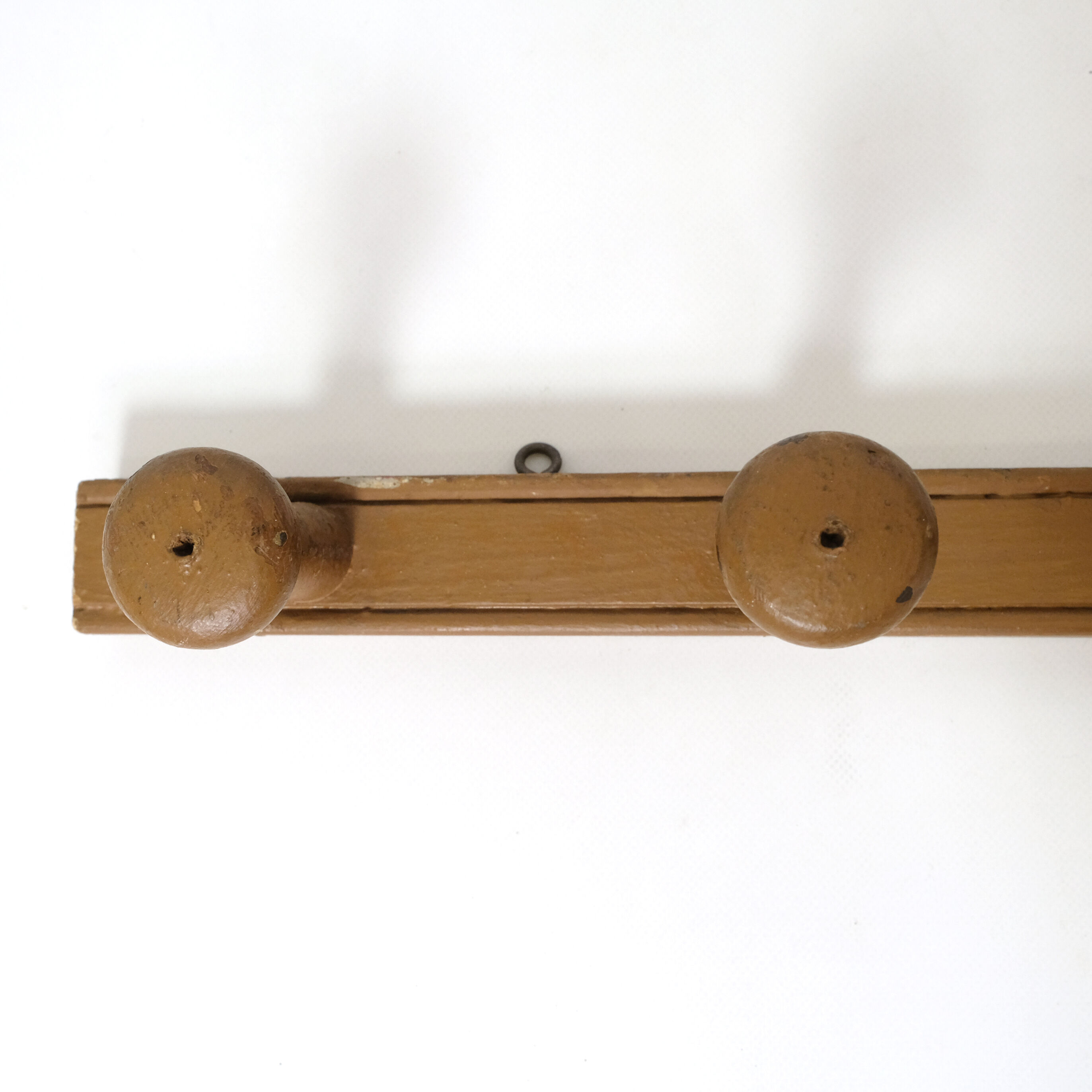 Vintage wooden coat rack, 5 hooks