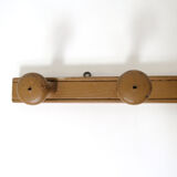 Vintage wooden coat rack, 5 hooks