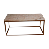 Table basse de salon marbre métal