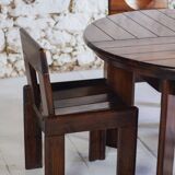 Extendable table and 5 chairs by Silvio Coppola, 1970.