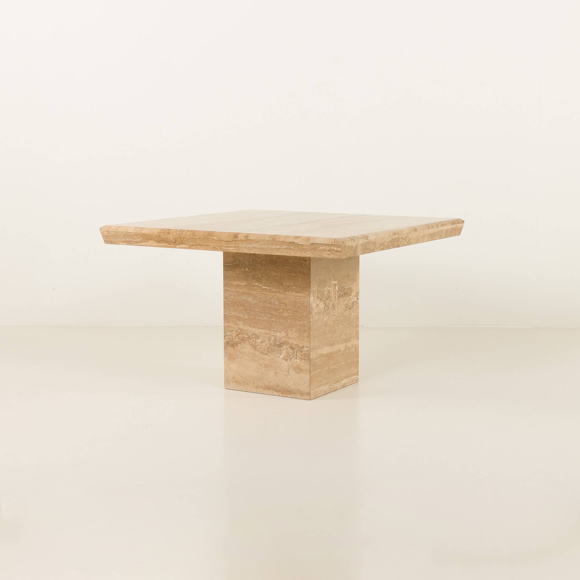Italian mid century extra large travertine dining table, 1970s