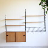 Wall shelves string, caisson and door reviews teak 1960