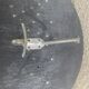 Wall coat rack in old art deco metal