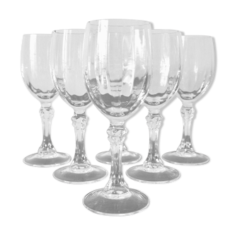 Set of 6 stemmed glasses