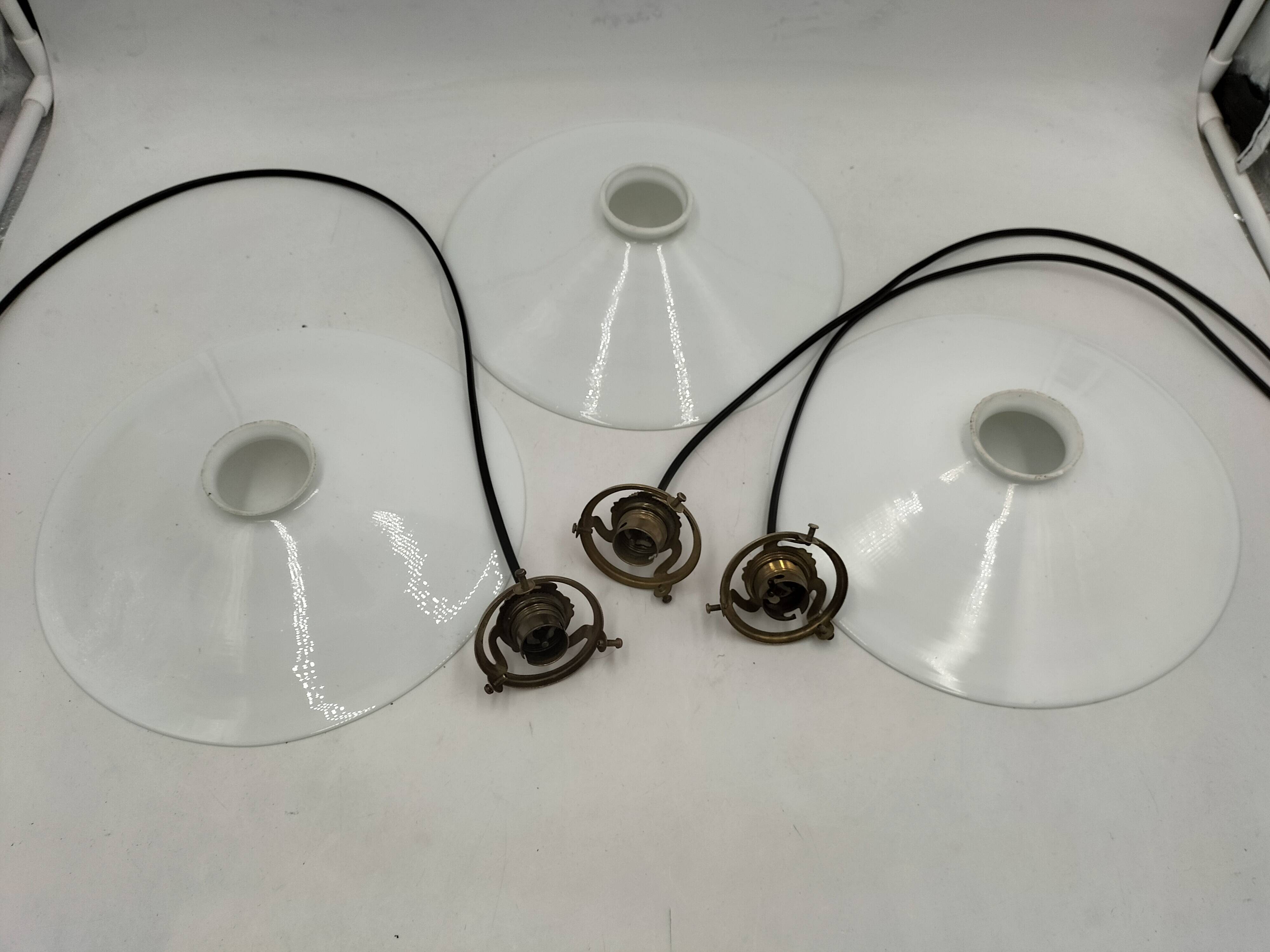 Opaline pendant lights