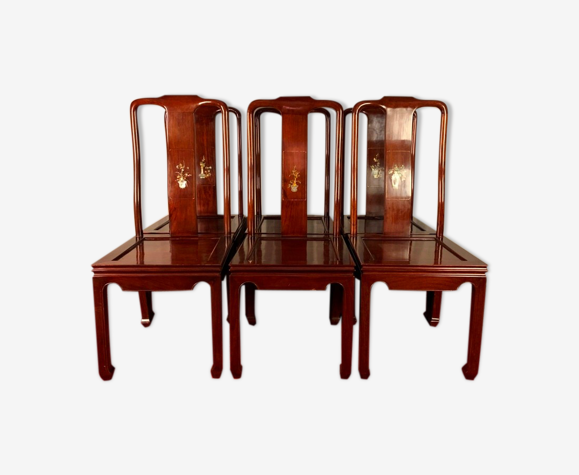 Ensemble de six chaises en acajou