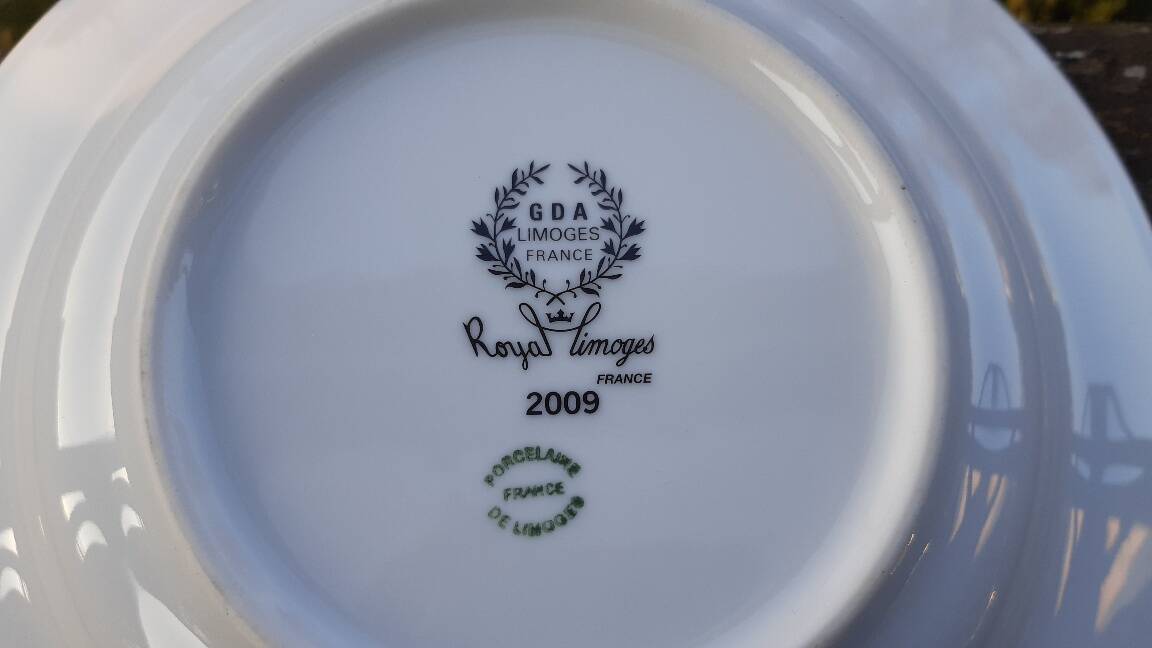 Set of 6 Limoges "marine nationale" soup plates