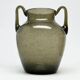 Postmodern vase, olive antico glass, designed by Z. Horbowy, Poland, 1970s
