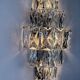 Kinkeldey XL 5-tier cut crystal wall sconce, Germany, 1970s