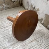 Circular brutalist table from the 1950s