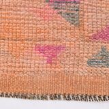 Peach & Pink Hallway Vintage Runner Rug, 84x310Cm