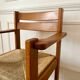 Armchair in elm and straw Maison Regain