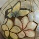 Pendant light, chandelier in mother-of-pearl and brass