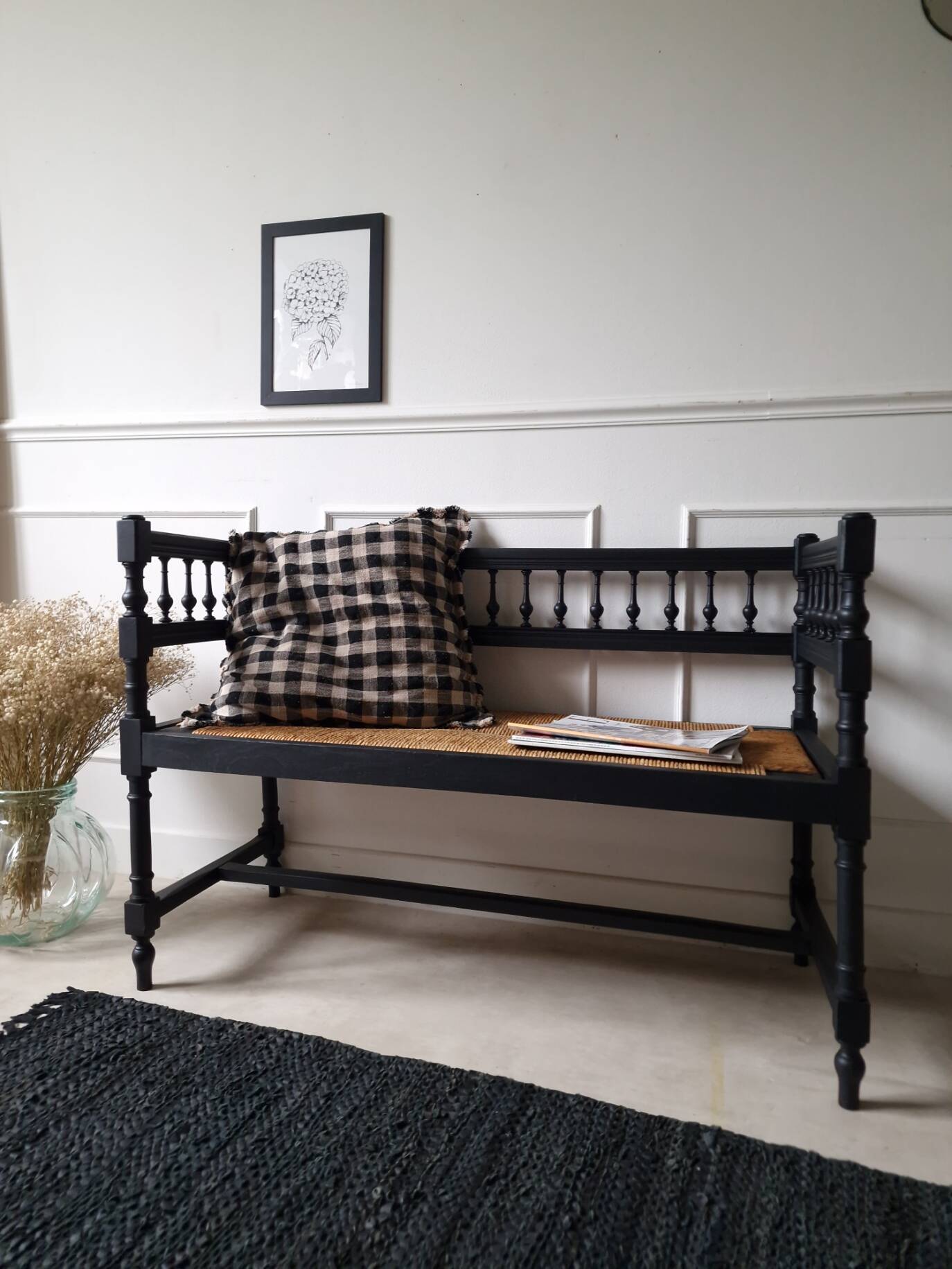 Banc en paille