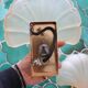Pair of shell wall sconces – frosted glass, Art Deco style