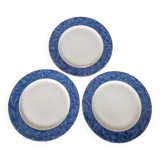 Limoges porcelain - Set of 3 plates, Rhapsodie bleue model