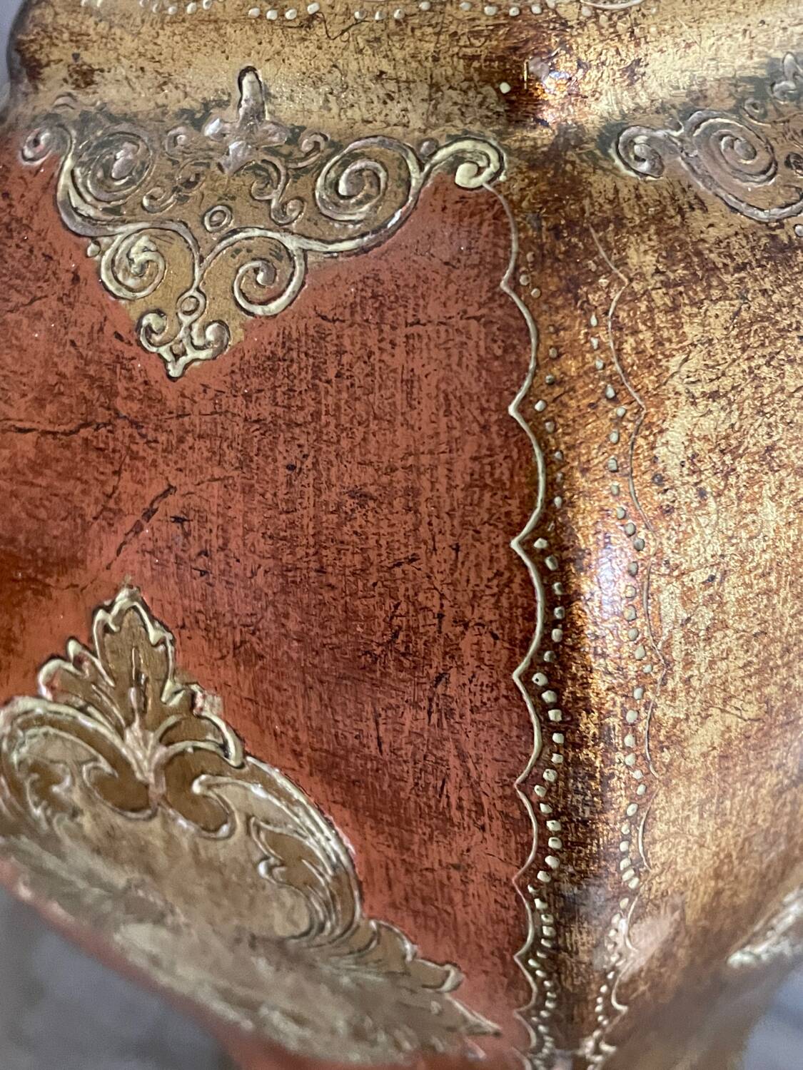 Lampe en céramique décor vénitien