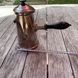 Silver chocolate pot, wooden handle and cap