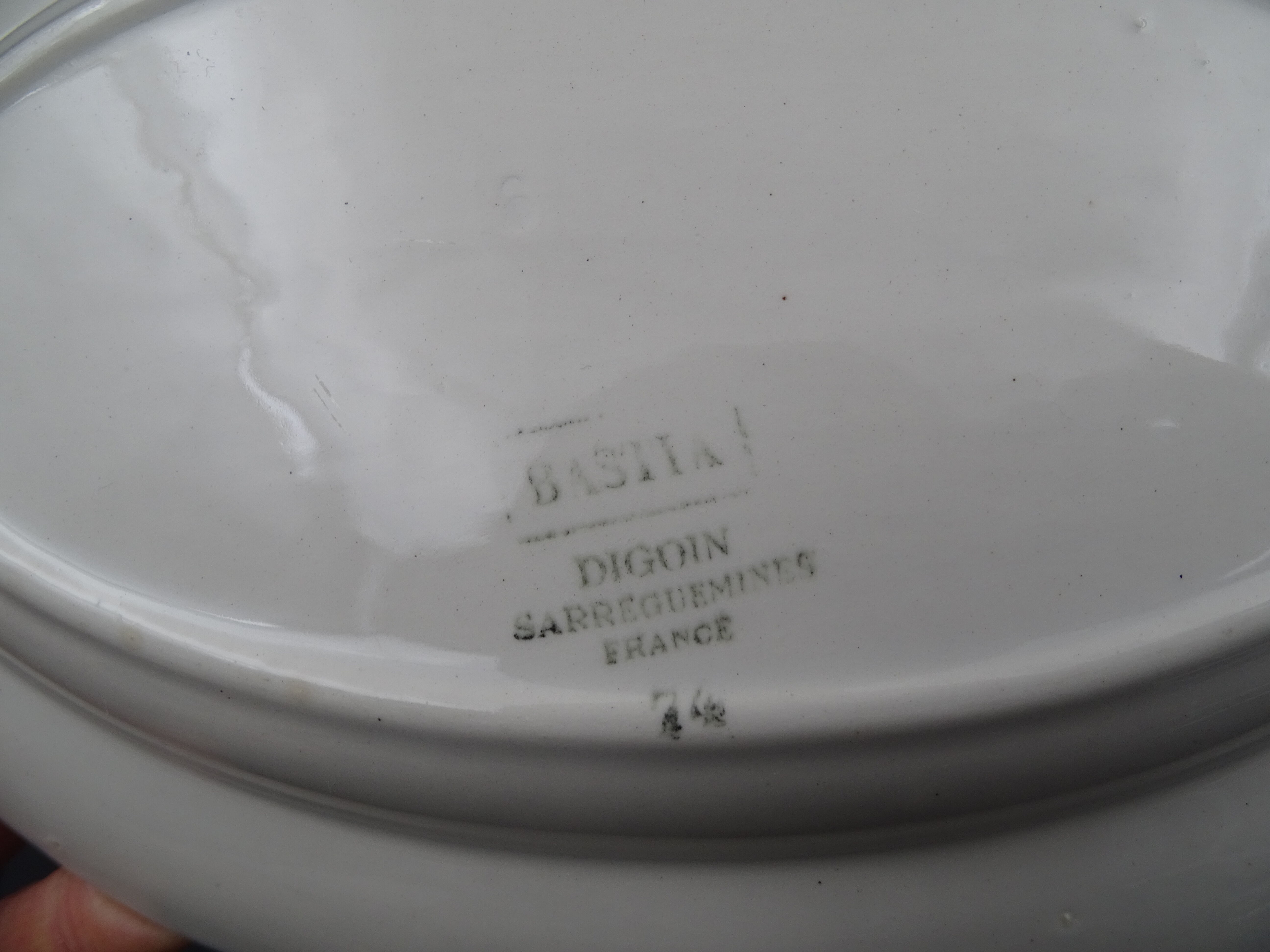 Ravine in earthenware of Sarreguemines Digoin model Bastia 1940