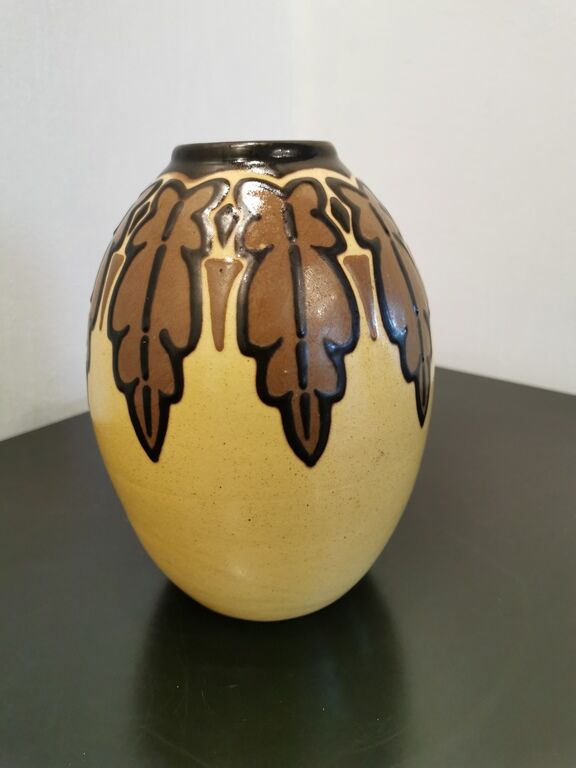 Vase vintage forme d'œuf style Art Déco