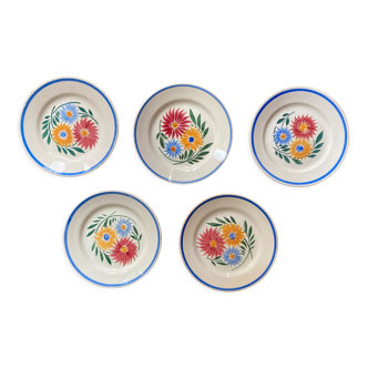 Lot assiettes plates modèle « Rustique » Sarreguemines