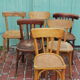 Set de six chaises bistrot déparéillées