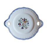 Cake dish by Longwy Vieux Rouen in the early 19th century
