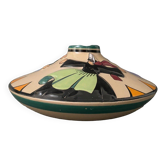 Earthenware vase by Jim E. Sévellec Henriot Quimper dancers 1930