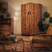 Art Deco Walnut Wardrobe by Jindrich Halabala, 1940s
