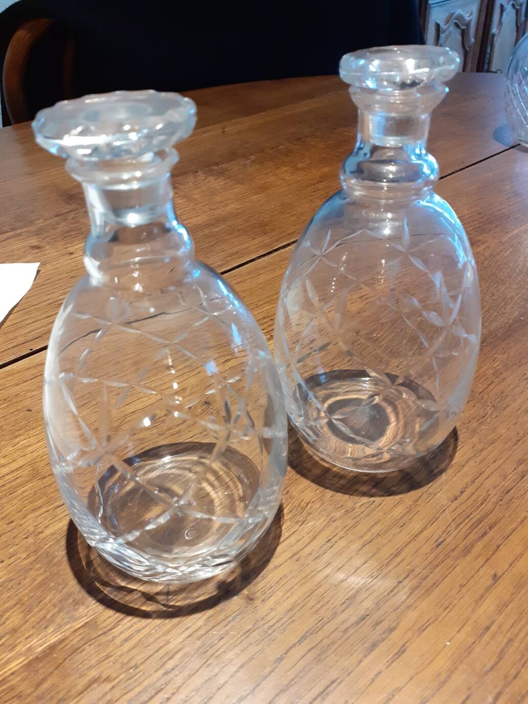 Daum antique carafes