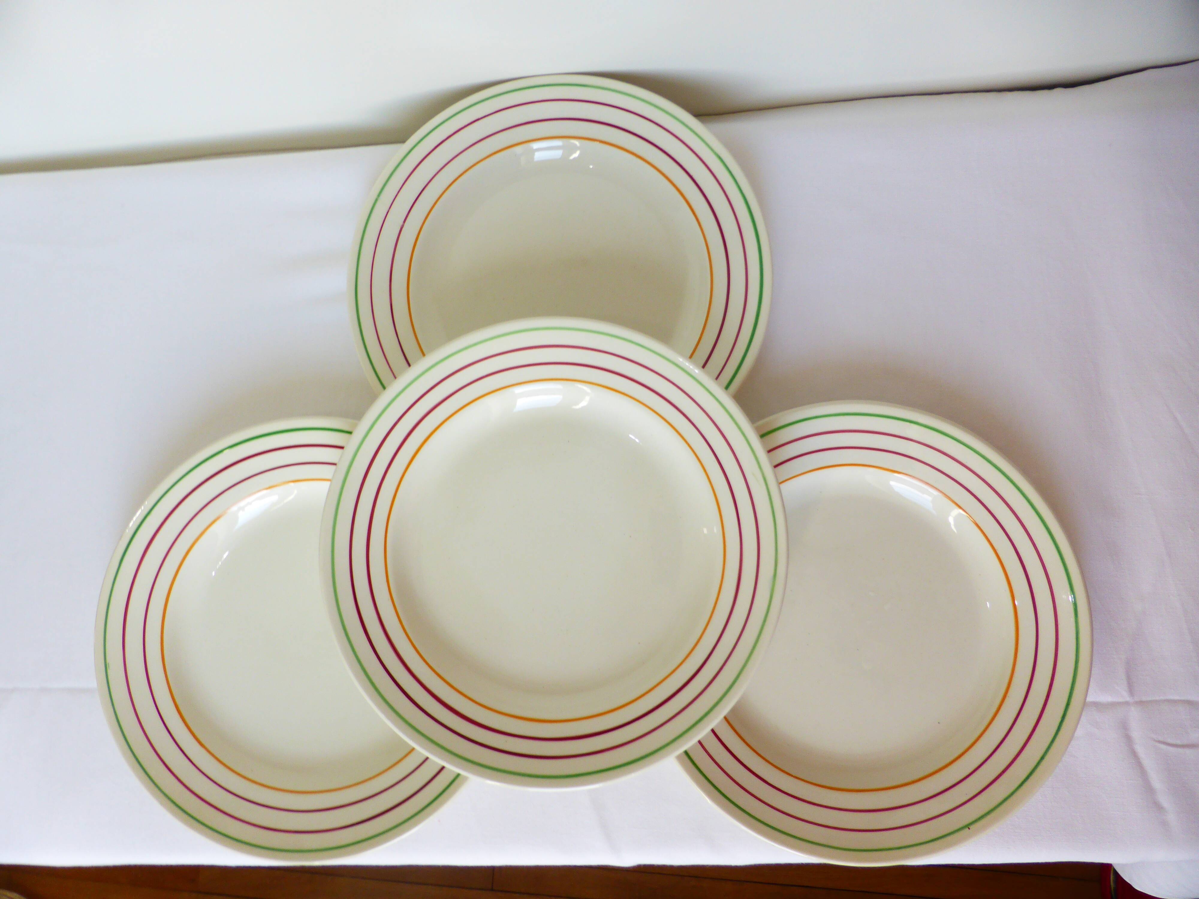 4 flat plates Gien model Jean