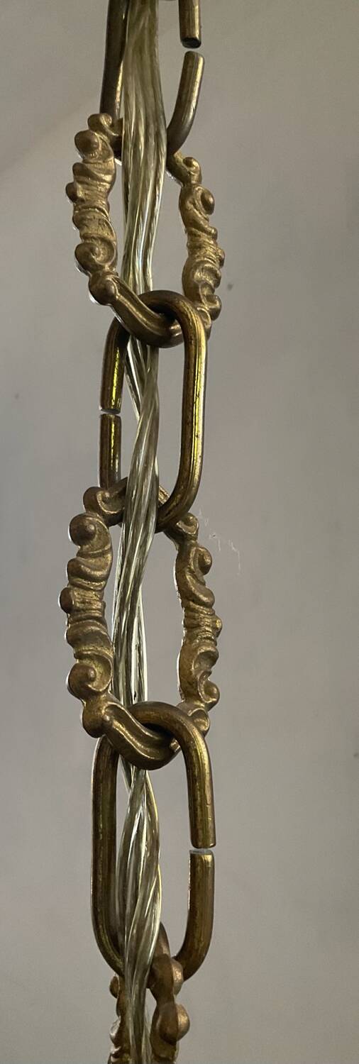 Large 19th century Empire Montgolfière chandelier in bronze and crystal