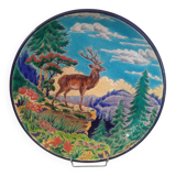 Plat Longwy "Cerf au Rocher"