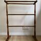 Vintage turned wooden towel rack