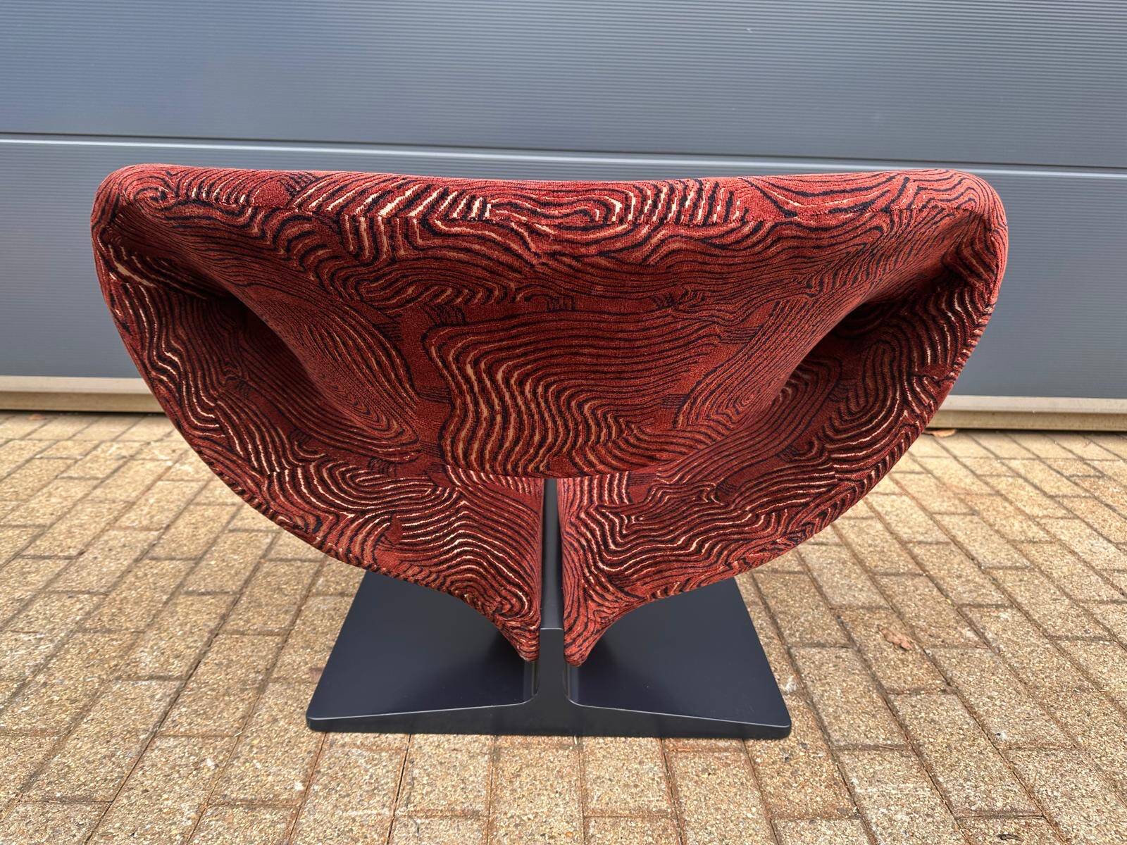 Artifort Ribbon chair by Pierre Paulin + Ottoman, Pierre Frey fabric