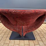 Artifort Ribbon chair by Pierre Paulin + Ottoman, Pierre Frey fabric