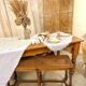English farmhouse table in solid pine from the late 19th century, L187cm.