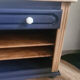 Open buffet in Sèvres blue and wood