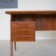 Vintage Teak desk by Gunner Nielsen for Tibergaard