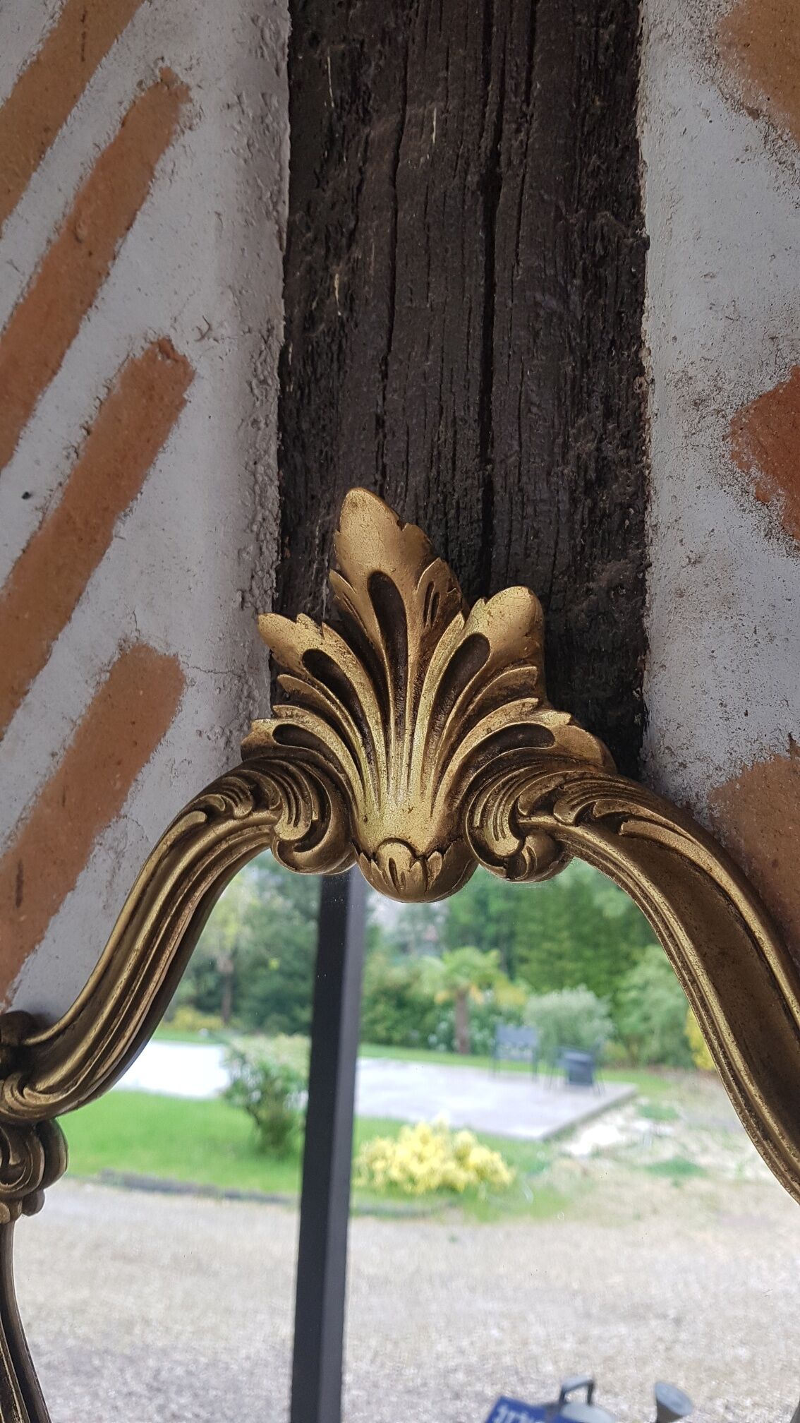 Baroque mirror style gilded rocaille