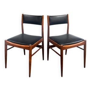 lot de 2 chaises scandinaves - noir