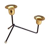 Modernist two-light standing candlestick, Belgium 1970s.