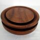 Large lotus flower vintage wooden aperitif service