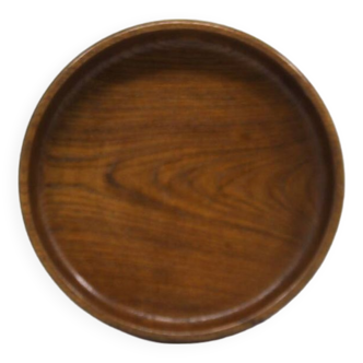 vintage round teak bowl