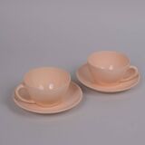 Digoin porcelain cups and saucers