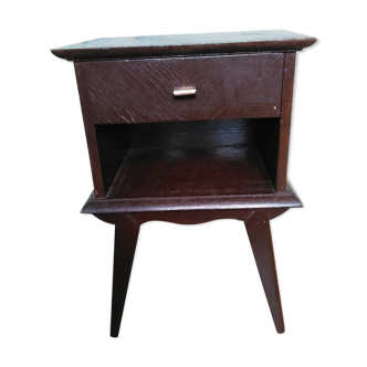 Table de chevet vintage pieds compas