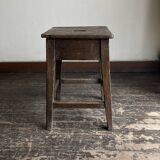 Tabouret de campagne 19e en chêne