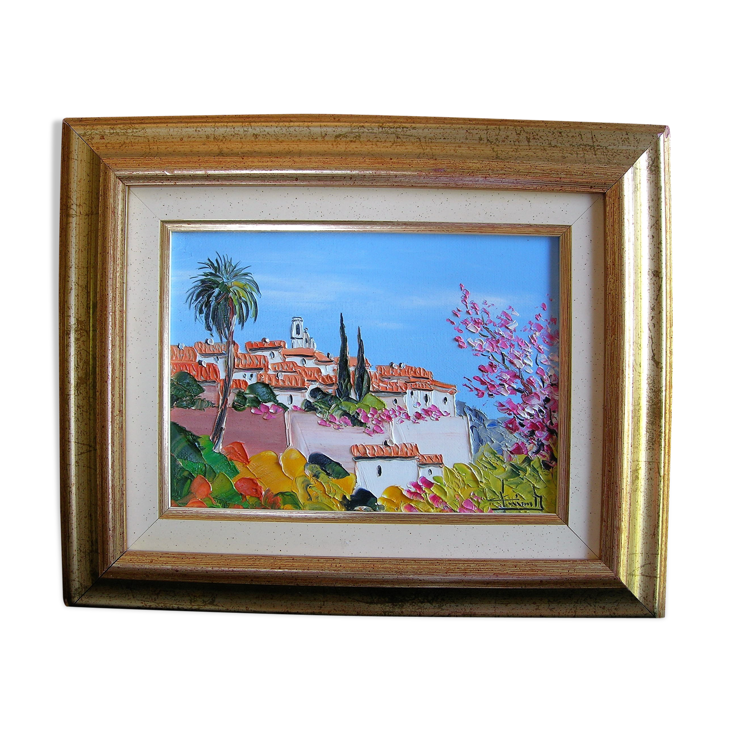 Mediterranean Landscape Oil on canvas (XXth)