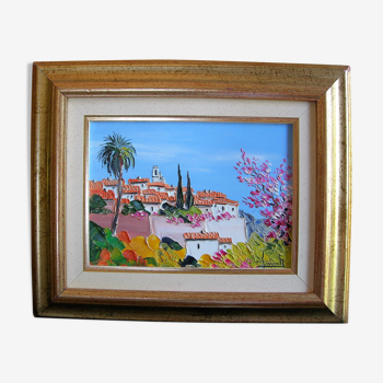 Mediterranean Landscape Oil on canvas (XXth)