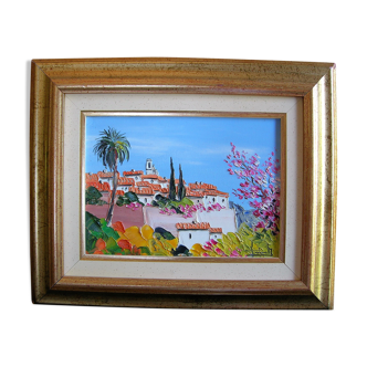 Mediterranean Landscape Oil on canvas (XXth)